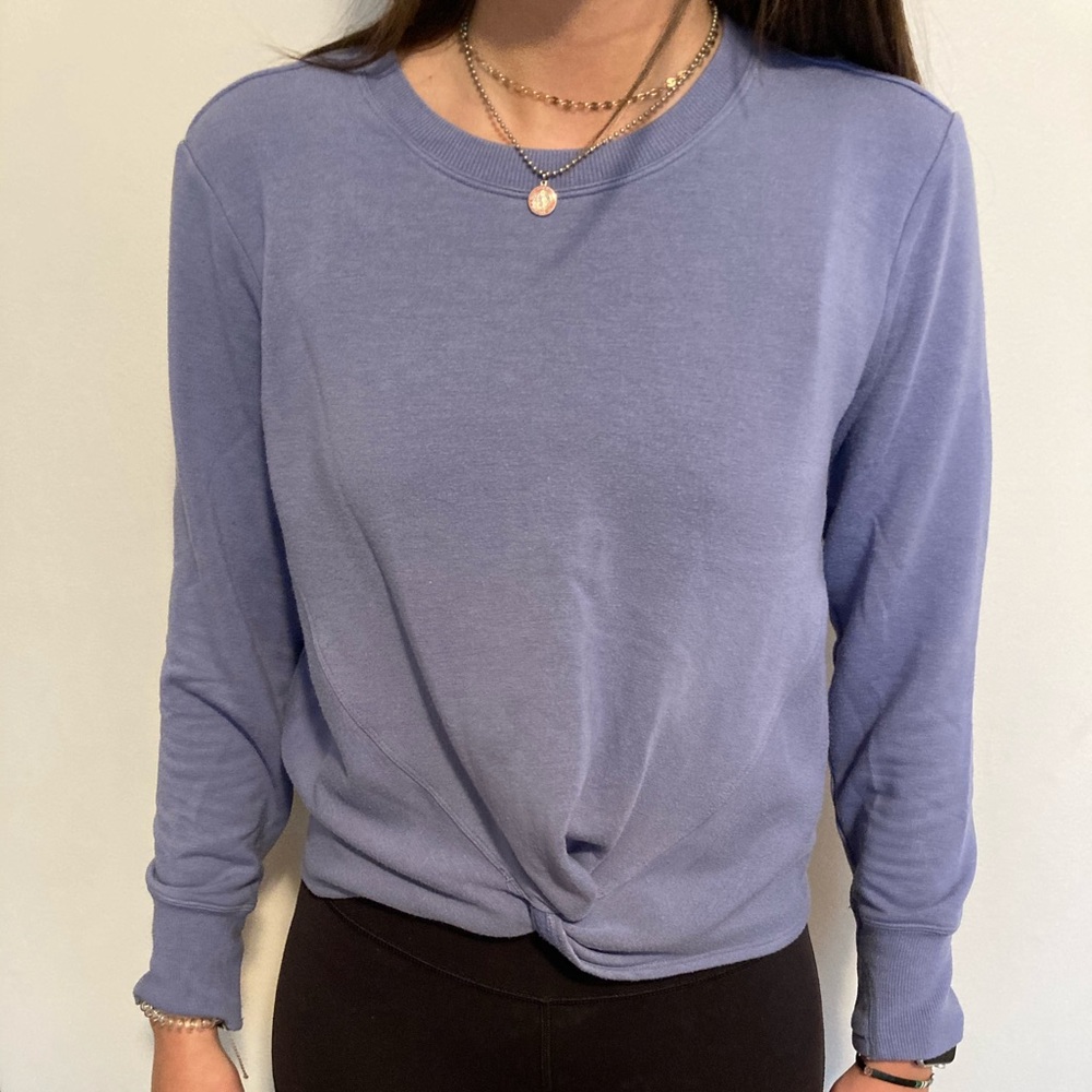 athleta blue sweater